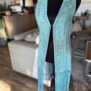 Scully Turquoise Textured Vest